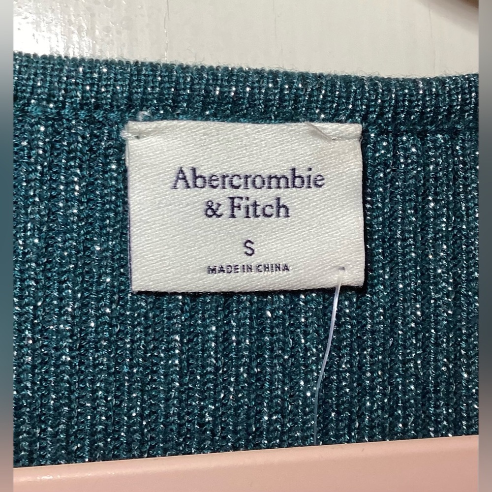 Abercrombie & Fitch Green Shimmer Dress S - Picture 4 of 7